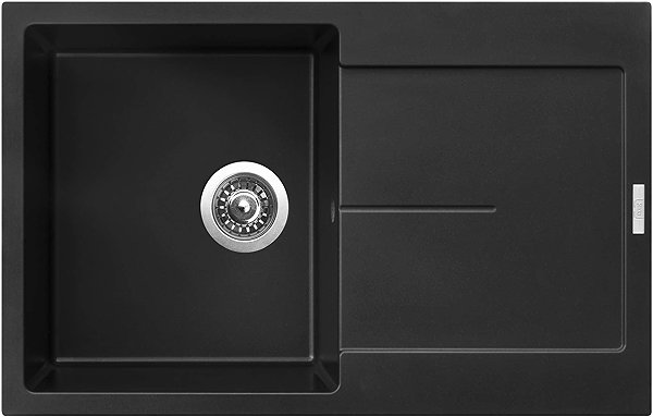Kitchen Sink and Tap Set Sinks Ultima 790 Pureblack + Elasta black matt ...