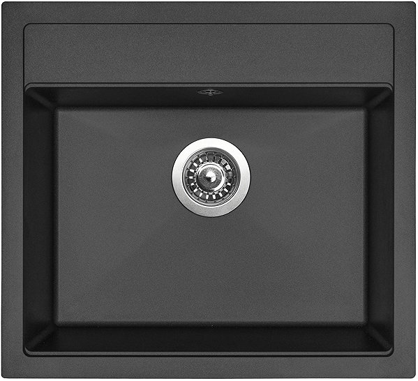 Kitchen Sink and Tap Set Sinks Solo 560 Pureblack + Arco black matt ...