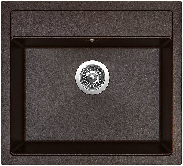 Kitchen Sink and Tap Set Sinks Solo 560 Marone + Arco black matt ...