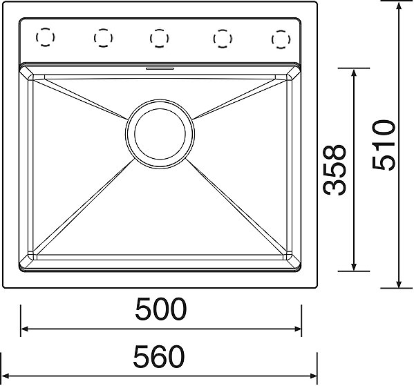 Kitchen Sink and Tap Set Sinks Solo 560 Granblack + Elasta S black matt ...