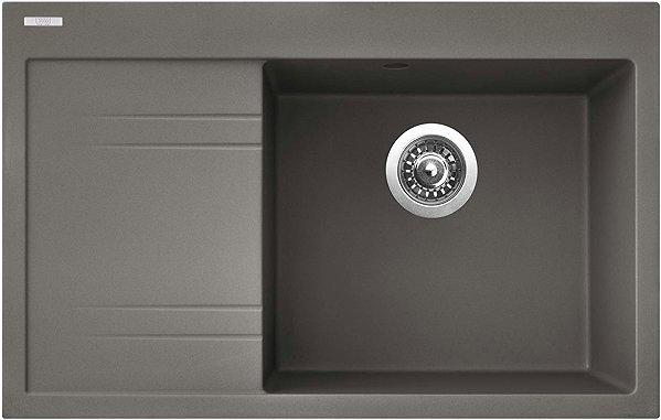 Kitchen Sink and Tap Set Sinks Rim 780 P Truffle + Elasta stainless steel/black ...