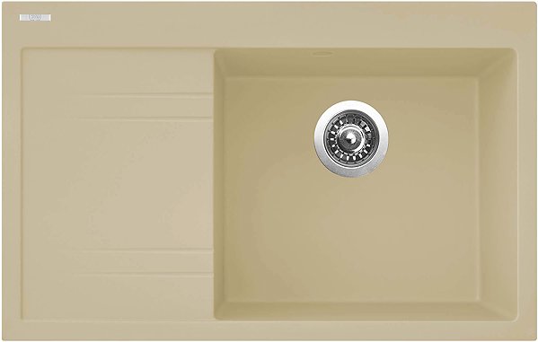 Kitchen Sink and Tap Set Sinks Rim 780 P Sahara + Elasta stainless steel/black ...