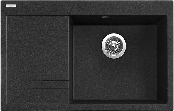 Kitchen Sink and Tap Set Sinks Rim 780 P Granblack + Elasta stainless steel/black ...