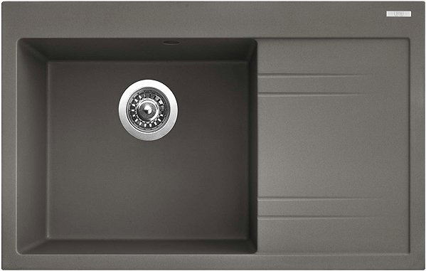 Kitchen Sink and Tap Set Sinks Rim 780 L Truffle + Elasta stainless steel/black ...