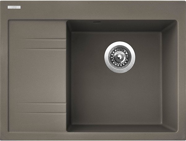 Kitchen Sink and Tap Set Sinks Rim 650 P Truffle + Elasta stainless steel/black ...
