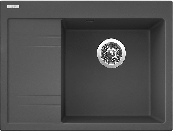 Kitchen Sink and Tap Set Sinks Rim 650 P Titanium + Elasta stainless steel/black ...