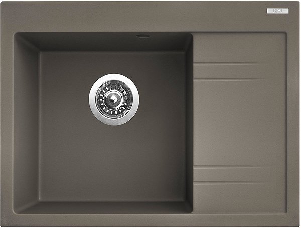 Kitchen Sink and Tap Set Sinks Rim 650 L Truffle + Elasta stainless steel/black ...