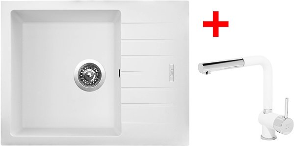 Kitchen Sink and Tap Set Sinks Perfecto 650 Milk + Mix 3 P GR ...