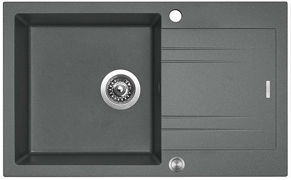 Kitchen Sink and Tap Set Sinks Linea 780 XC Titanium + Elasta stainless steel/black ...