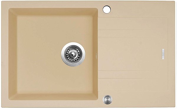 Kitchen Sink and Tap Set Sinks Linea 780 XC Sahara + Elasta stainless steel/black ...
