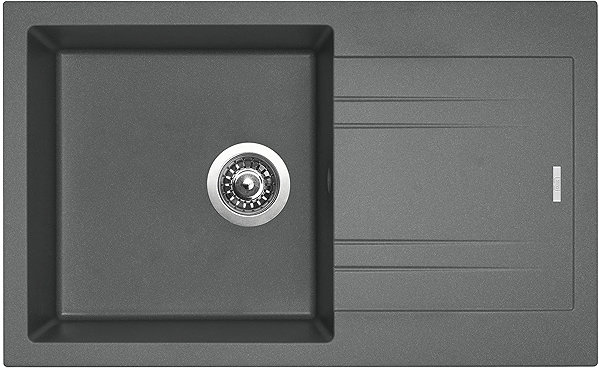 Kitchen Sink and Tap Set Sinks Linea 780 Titanium + Elasta stainless steel/black ...