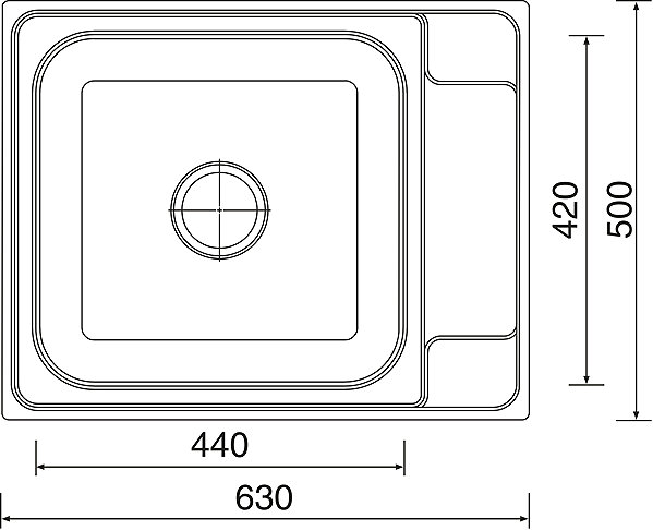 Kitchen Sink and Tap Set Sinks Grand 630 + Elasta stainless steel/gray ...