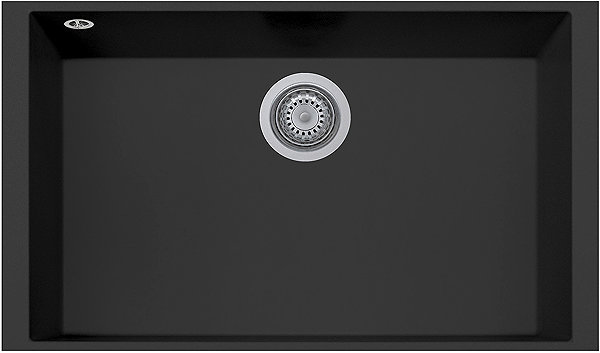 Kitchen Sink and Tap Set Sinks Cube 690U Nanoblack + Comforta Nanoblack ...