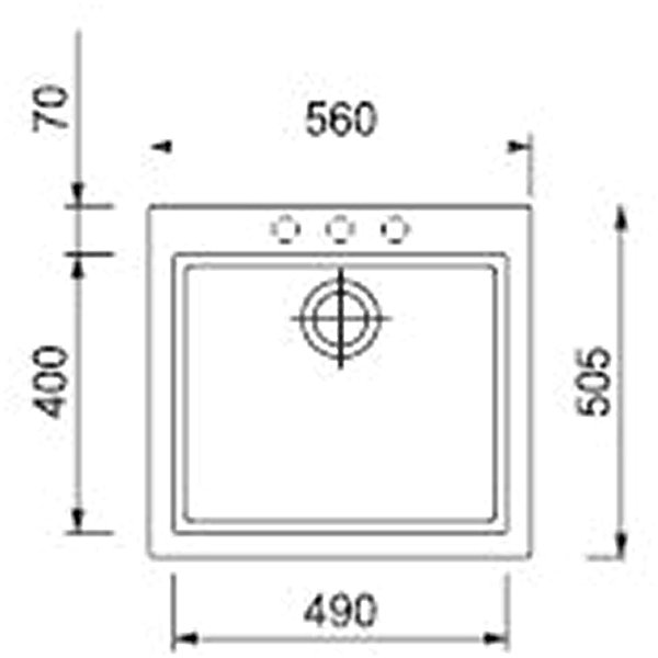 Kitchen Sink and Tap Set Sinks Cube 560 Titanium + Elasta stainless steel/black ...