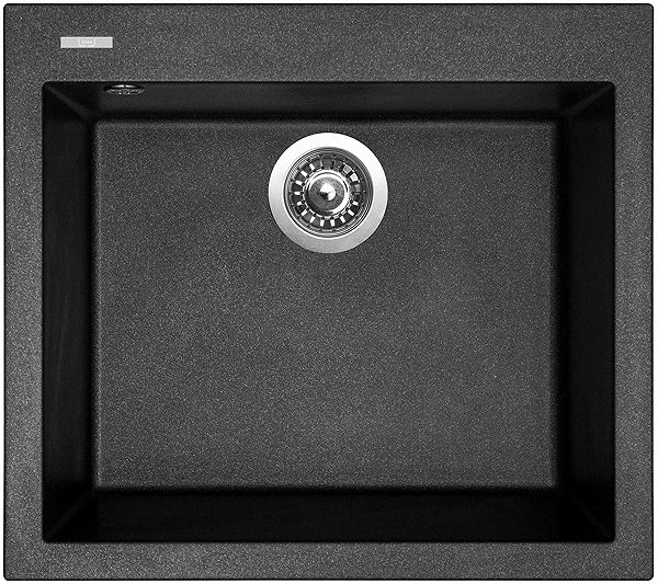 Kitchen Sink and Tap Set Sinks Cube 560 Metalblack + Elasta stainless steel/black ...