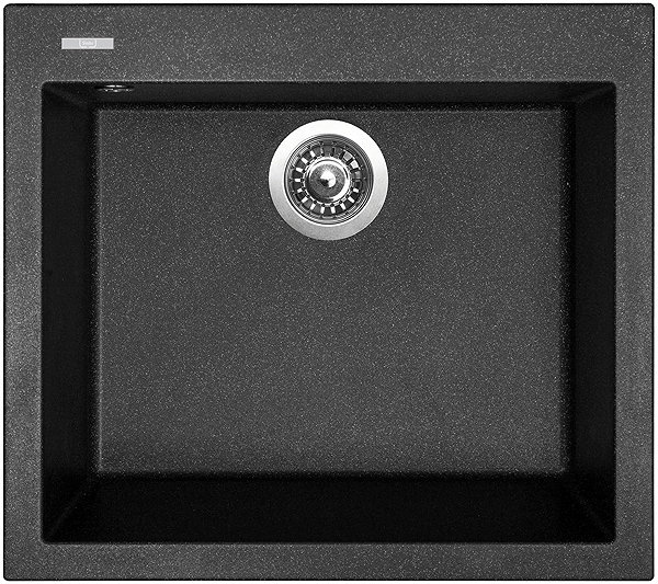 Kitchen Sink and Tap Set Sinks Cube 560 Granblack + Elasta stainless steel/black ...