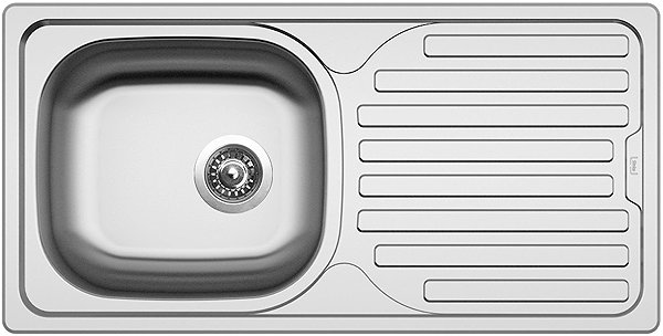 Kitchen Sink and Tap Set Sinks Classic 860 + Elasta stainless steel/gray ...