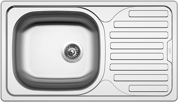 Kitchen Sink and Tap Set Sinks Classic 760 + Elasta stainless steel/gray ...