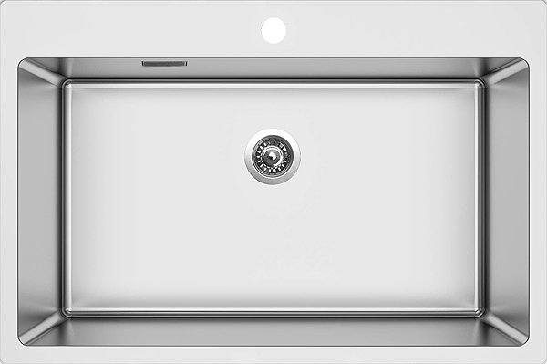 Kitchen Sink and Tap Set Sinks Blocker 760 + Elasta stainless steel/gray ...