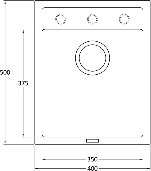 SINKS Classic 400 Pureblack granite sink.