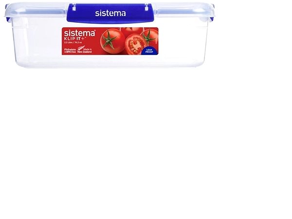 Tárolóedény Sistema 2.2L Rectangle Klip It Plus (4) ...