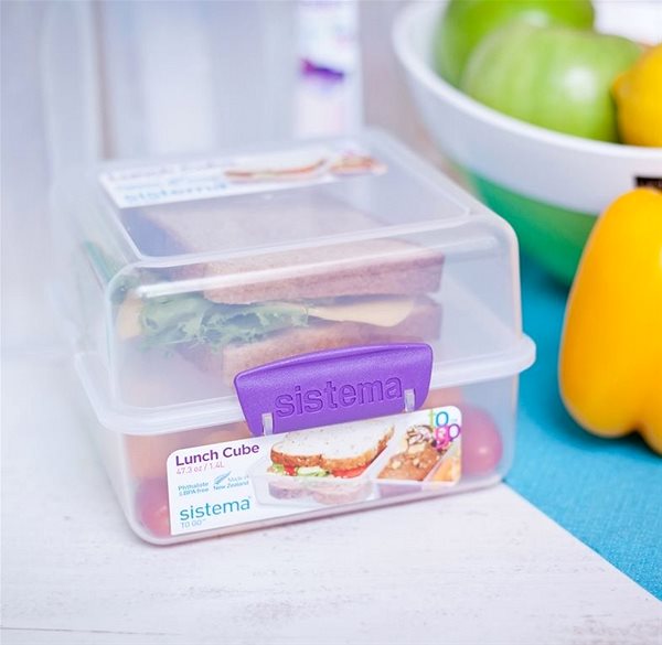 Snack Box SISTEMA 1.4L Lunch Cube To Go, Blue Online Range Lifestyle