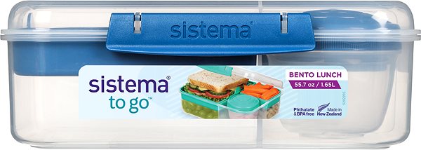 Snack Box SISTEMA 1.65L Bento Lunch To Go, Blue Online Range Screen