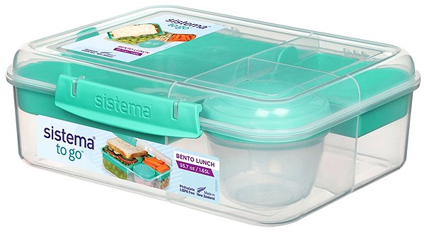 Lunch Box Sistema To Go Box 1,65 l 3 chambers, cup mint ...