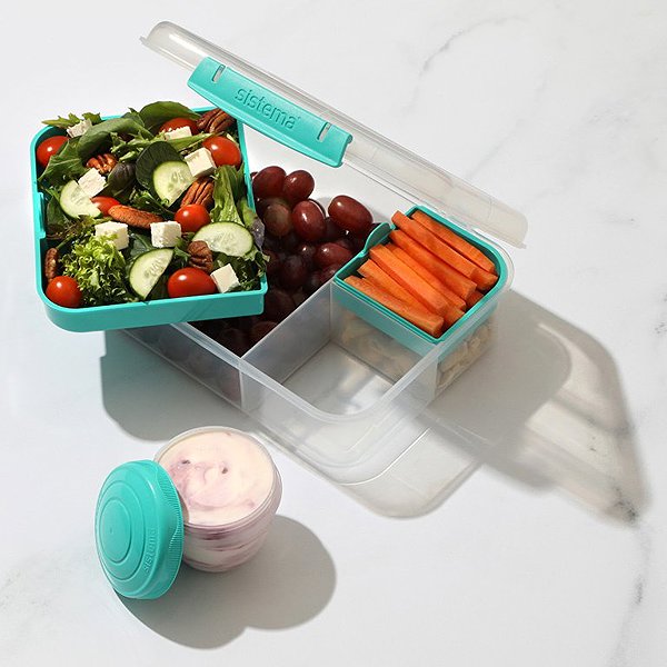 Lunch Box Sistema To Go Box 1,65 l 3 chambers, cup mint ...
