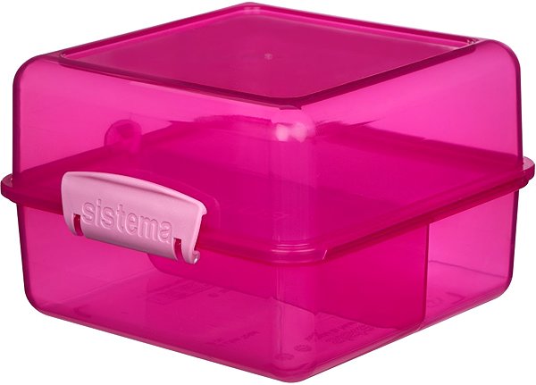 Lunch Box Sistema Lunch box with 2 compartments 1,4 l, pink ...