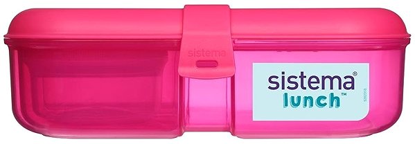 Lunch Box Sistema Three-chamber lunch box with yoghurt container 1,1 l, pink ...