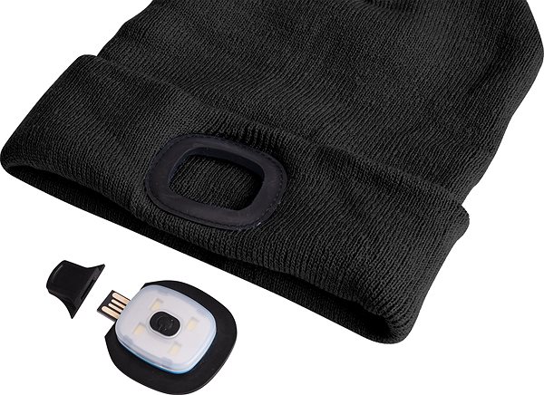 Télisapka SIXTOL 45lm, újratölthető, USB, univerzális méret, fekete ...