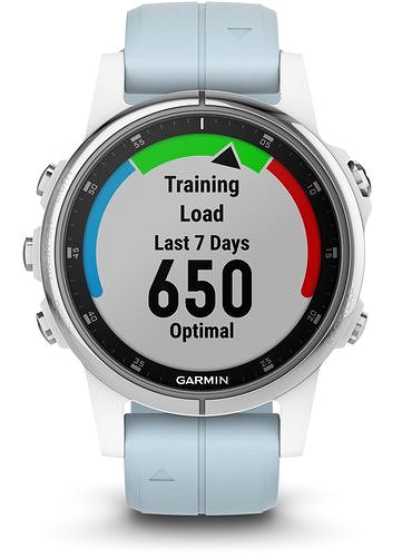 Smart Watch Garmin Fenix 5S Plus White Optic Seafoam Band Features/technology