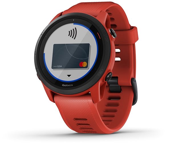 Smartwatch Garmin Forerunner 745 Music Rot Seitlicher Anblick