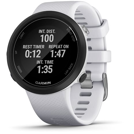 Smartwatch Garmin Swim 2 Whitestone Seitlicher Anblick