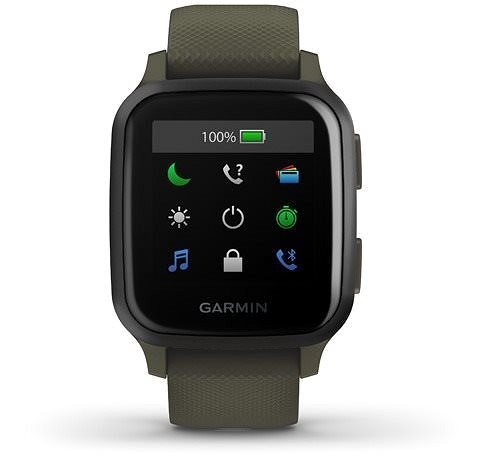 Smartwatch Garmin Venu Sq Music Slate/Green Band Mermale/Technologie