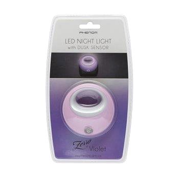 Nočné svetlo LED nočná lampička 1 W/230 V so svetelným senzorom, fialové svetlo ...