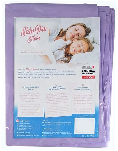 Plachta na posteľ SkinPro Silver detská antibakteriálna plachta s gumou 60 × 120 cm ľalia ...