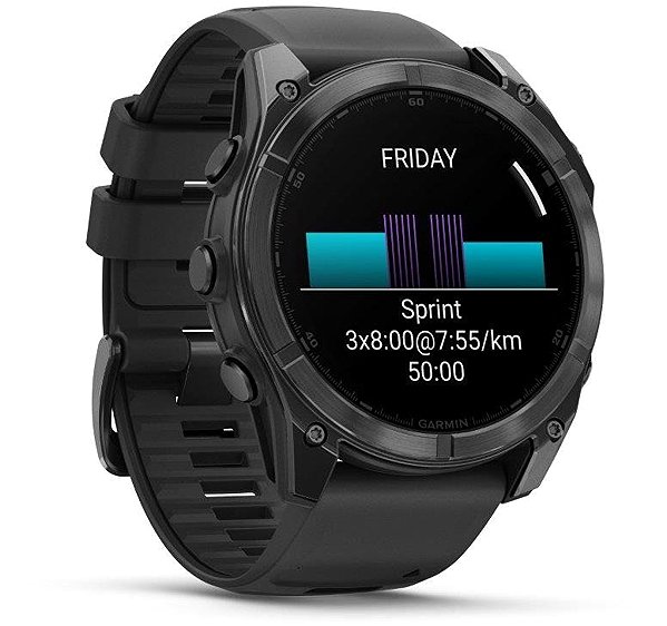 Smart Watch Garmin Fenix 8 51mm AMOLED Slate Gray Steel/Black Band ...