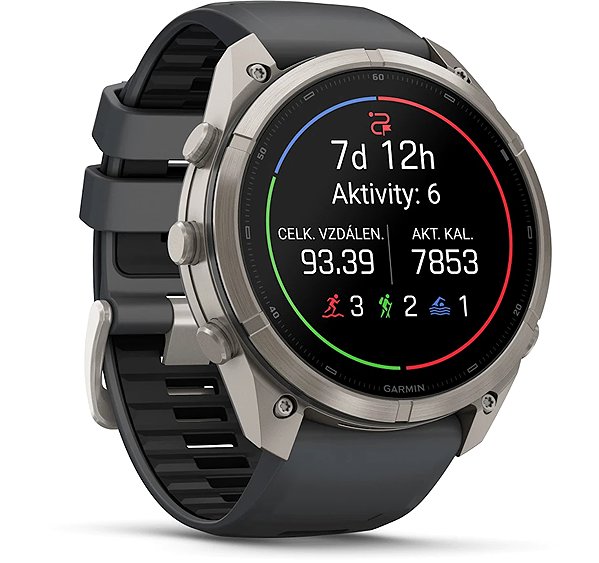 Smart Watch Garmin Fenix 9 Pro 51mm AMOLED Titanium Graphite/Black ...