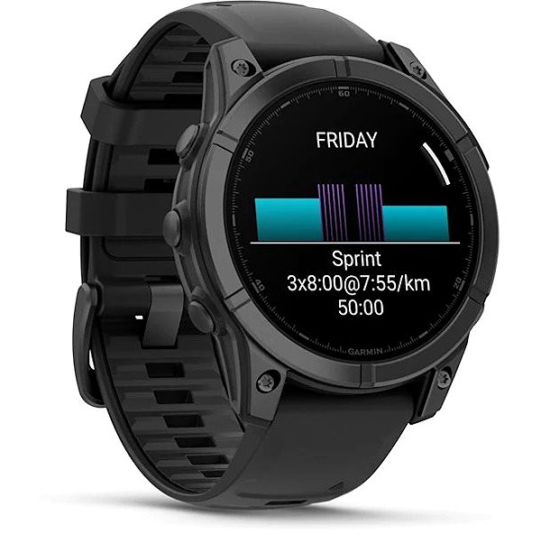Smart Watch Garmin Fenix E 47mm Slate Gray Steel/Black Band ...
