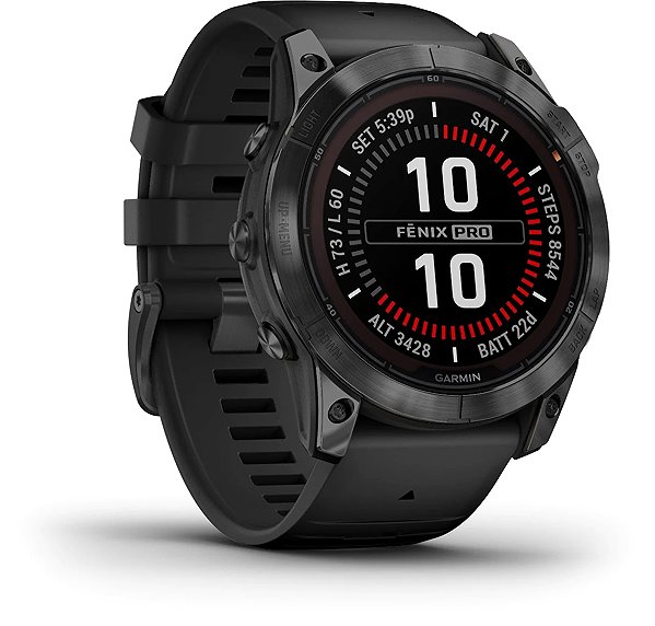 Smart Watch Garmin Fenix 7X Pro Solar Gray/Black Band ...