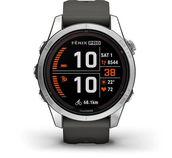 Smart Watch Garmin Fenix 7S Pro Solar Silver/Graphite Band ...