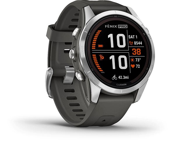 Smart Watch Garmin Fenix 7S Pro Solar Silver/Graphite Band ...