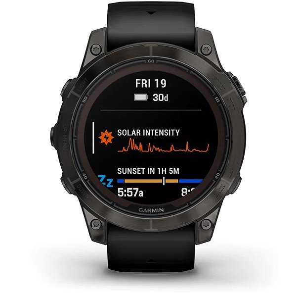 Smart Watch Garmin Fenix 7S Pro Sapphire Solar, Carbon Gray Titanium/Black Band ...