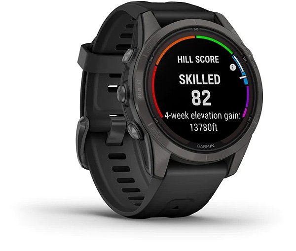 Smart Watch Garmin Fenix 7S Pro Sapphire Solar, Carbon Gray Titanium/Black Band ...