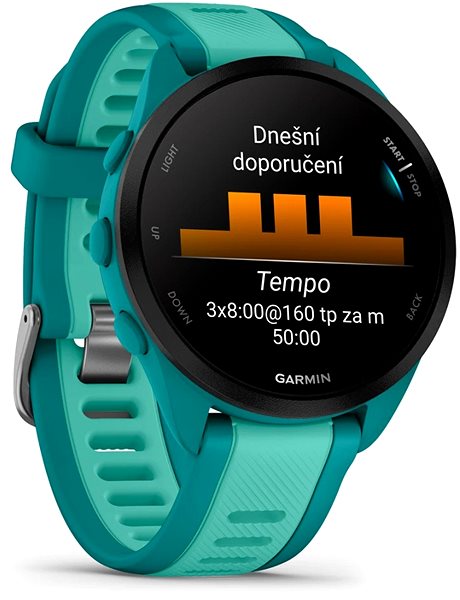 Smart hodinky Garmin Forerunner 165 Music, Turquoise/Aqua ...
