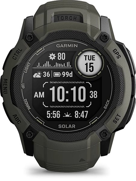 Smart Watch Garmin Instinct 2X Solar Moss ...