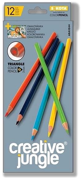 Színes ceruza SAKOTA háromszögletű, 12 színű Csomagolás/doboz