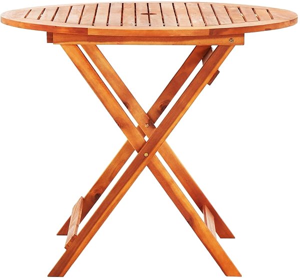 Zahradní stůl Skládací zahradní stůl O 90 × 75 cm masivní eukalyptové dřevo, 312456 Screen